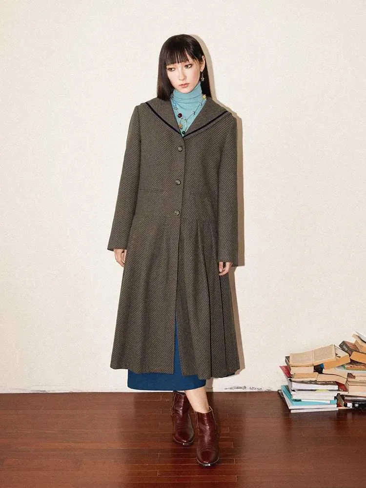 Retro loose wool dress【s0000010706】