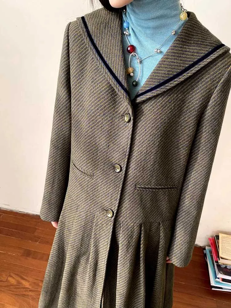 Retro loose wool dress【s0000010706】