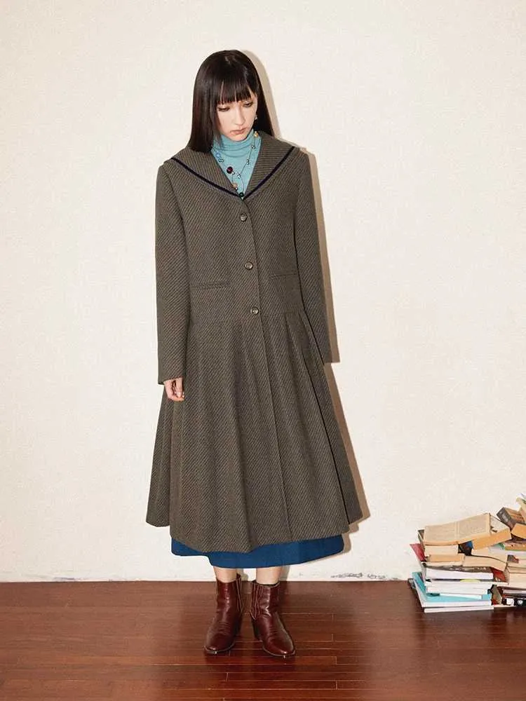 Retro loose wool dress【s0000010706】