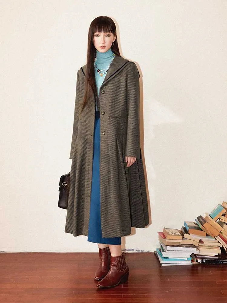 Retro loose wool dress【s0000010706】