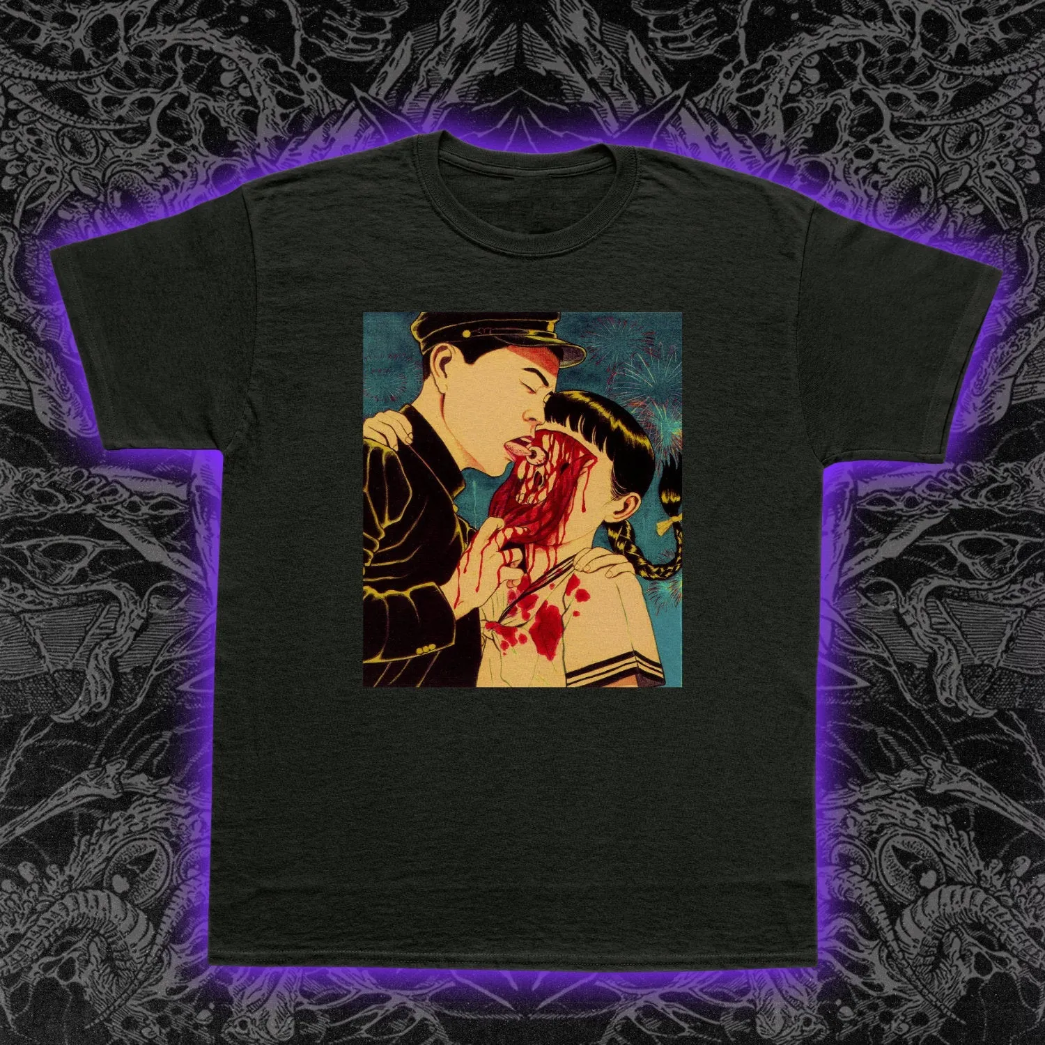 Suehiro Maruo Bloody Face Slim Fit Tee