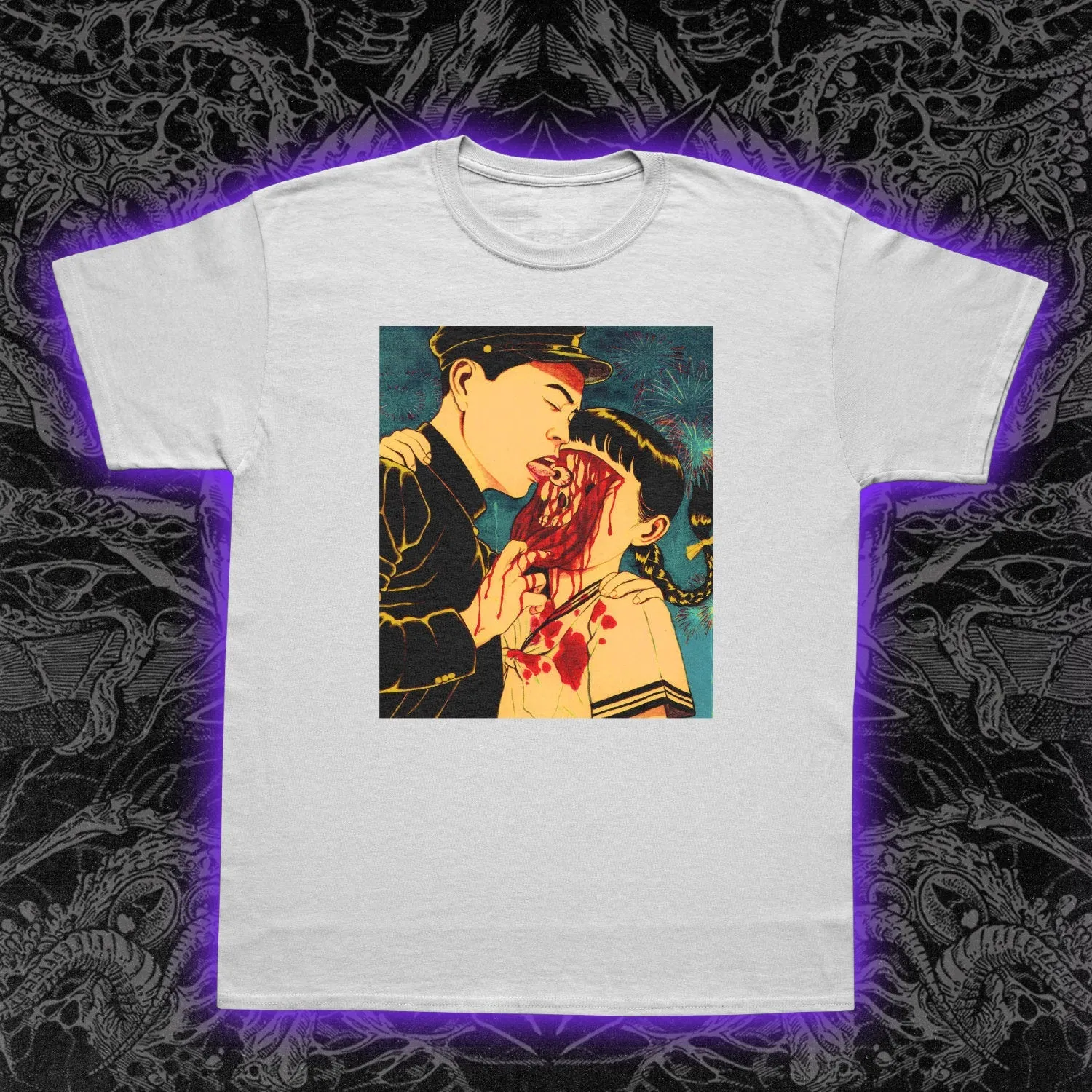 Suehiro Maruo Bloody Face Slim Fit Tee