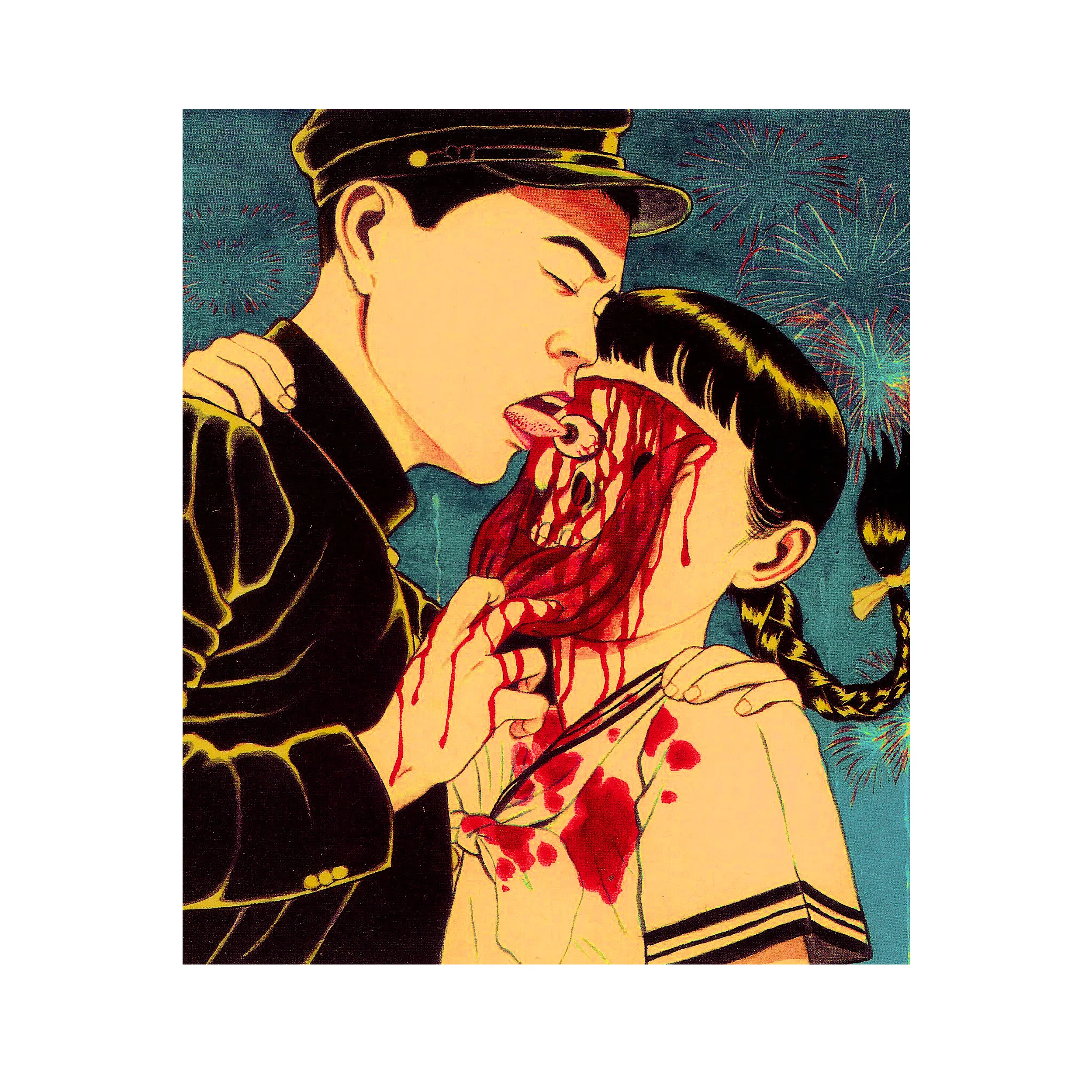 Suehiro Maruo Bloody Face Slim Fit Tee