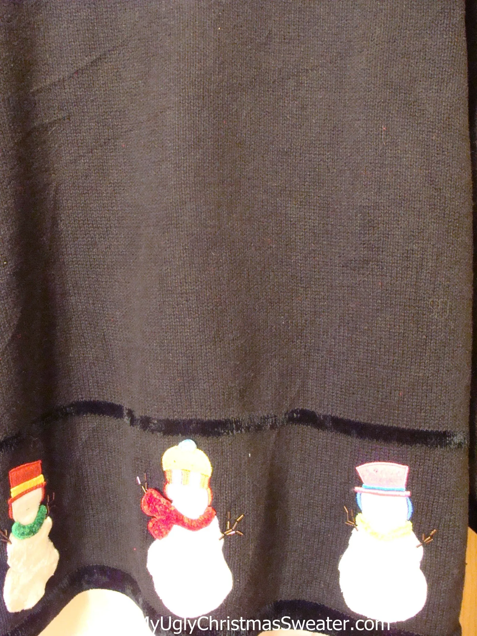 Tacky Light Up Christmas Sweater Snowmen Bling Wm or Mens XXXL