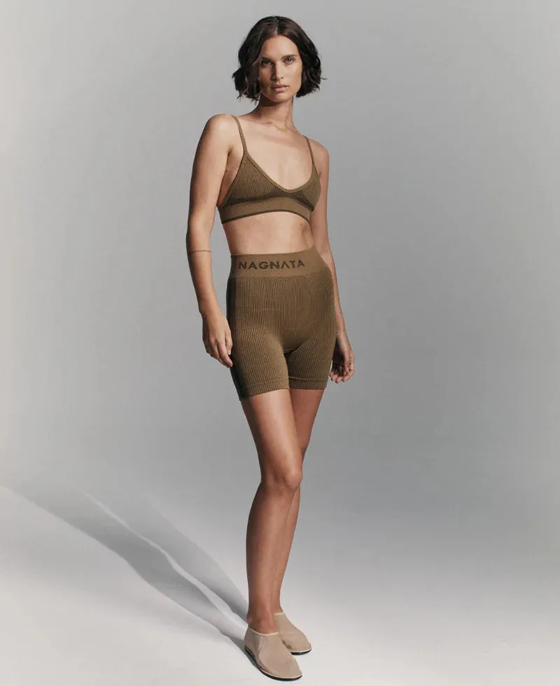 TRI WOOL BRALET - FENNEL
