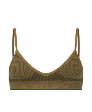 TRI WOOL BRALET - FENNEL