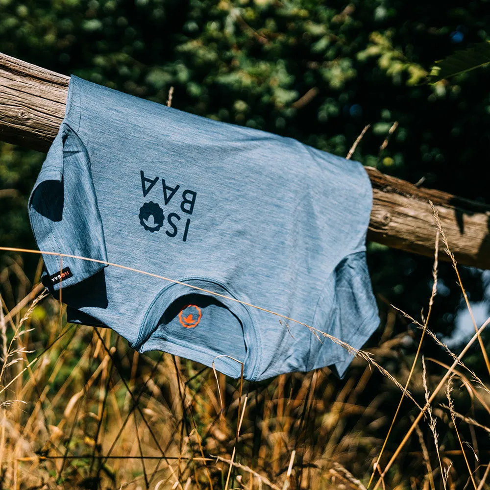 Womens Merino 150 Logo Tee (Sky)