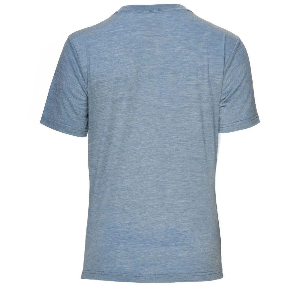 Womens Merino 150 Logo Tee (Sky)