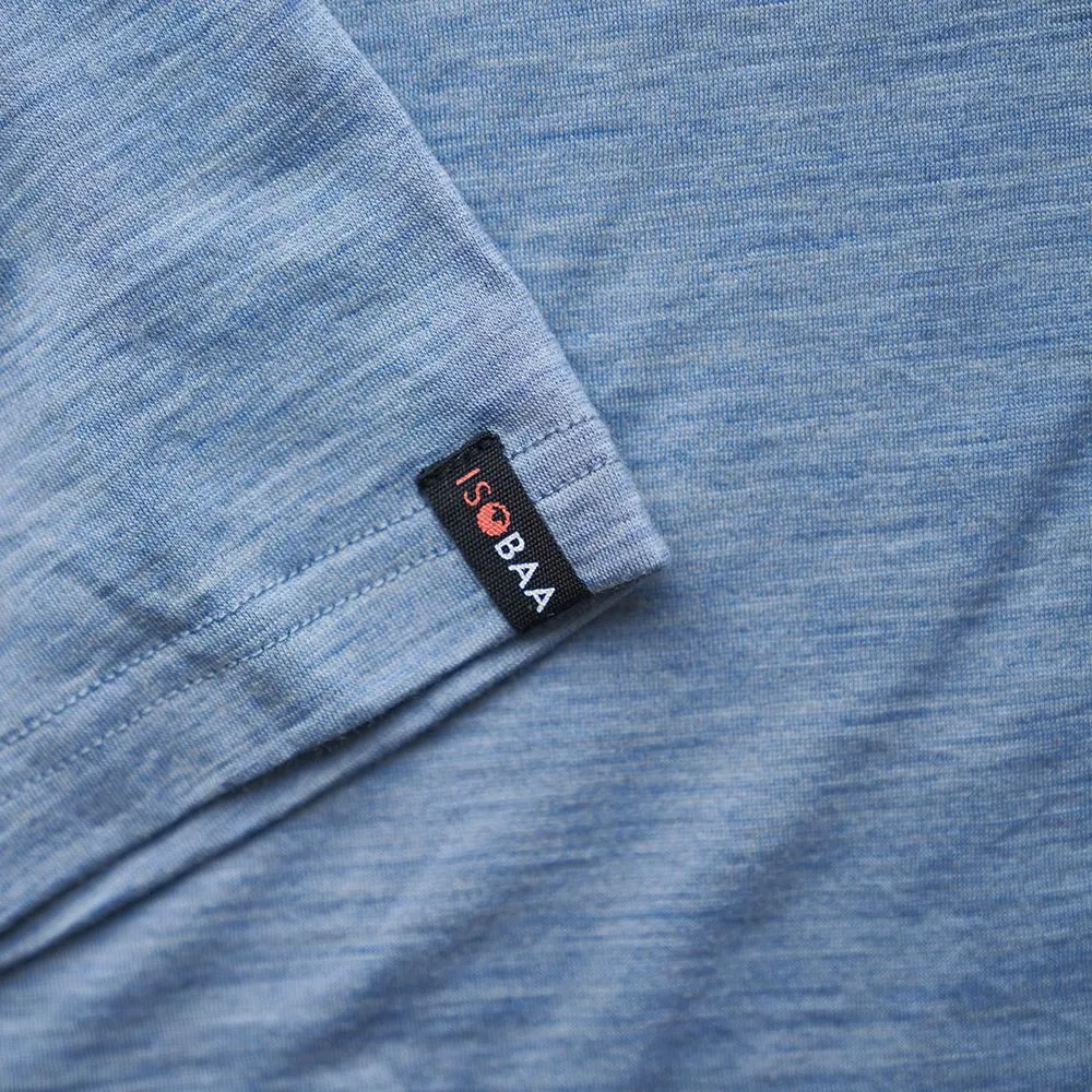 Womens Merino 150 Logo Tee (Sky)