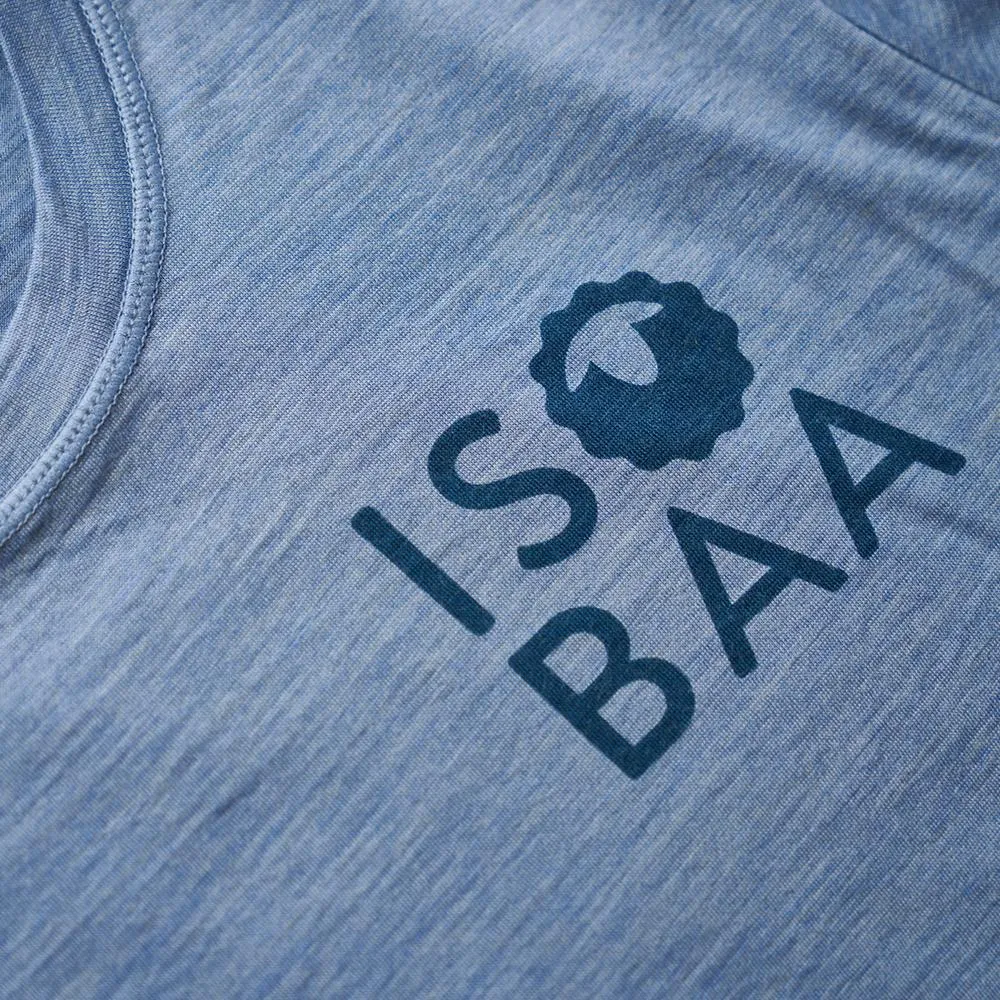 Womens Merino 150 Logo Tee (Sky)