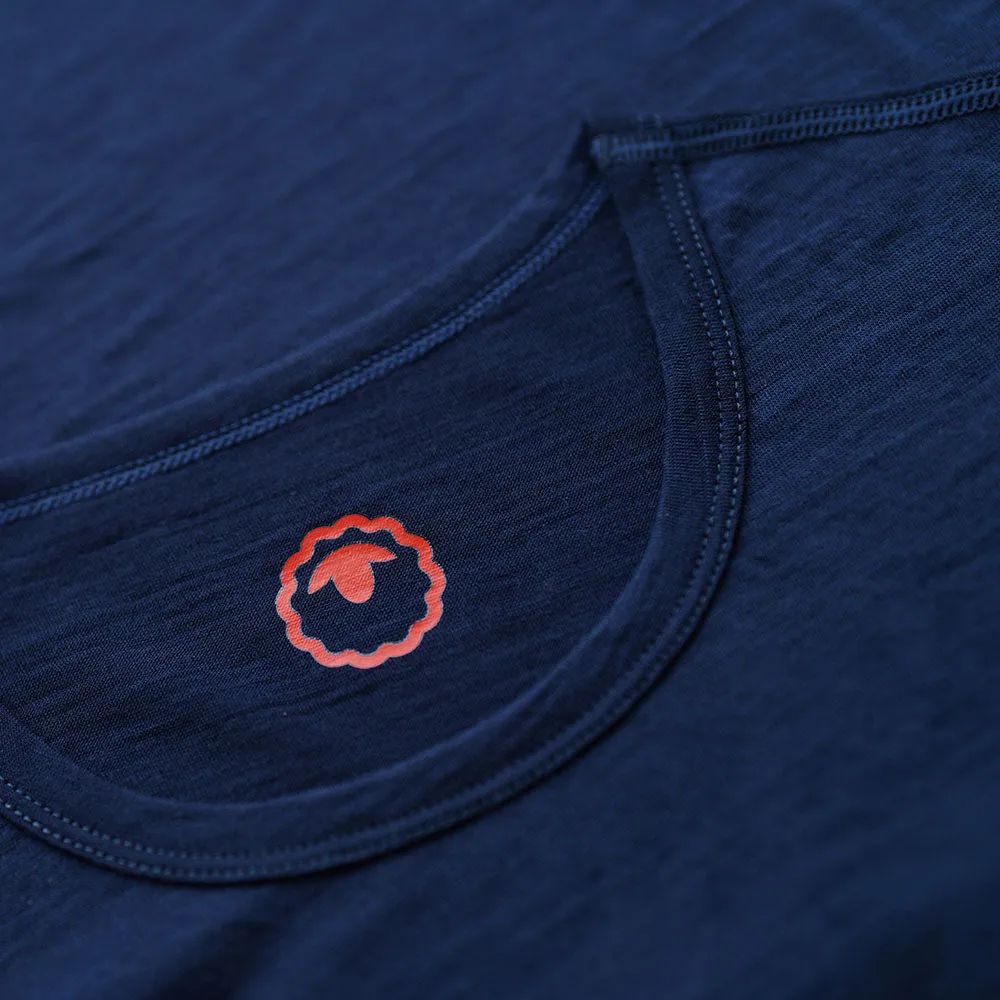 Womens Merino 150 Odd One Out Tee (Navy/Sky)