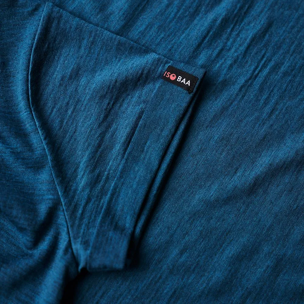 Womens Merino 150 Roll Sleeve Tee (Petrol)