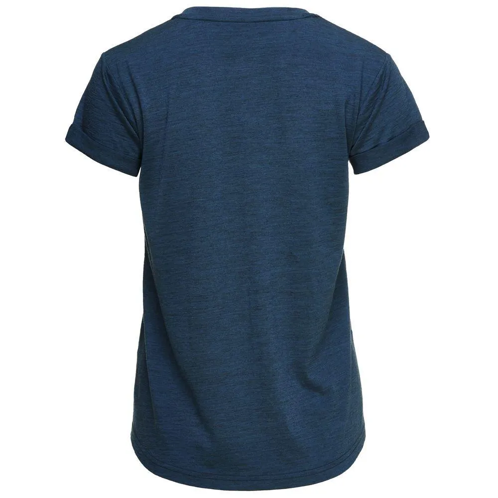 Womens Merino 150 Roll Sleeve Tee (Petrol)