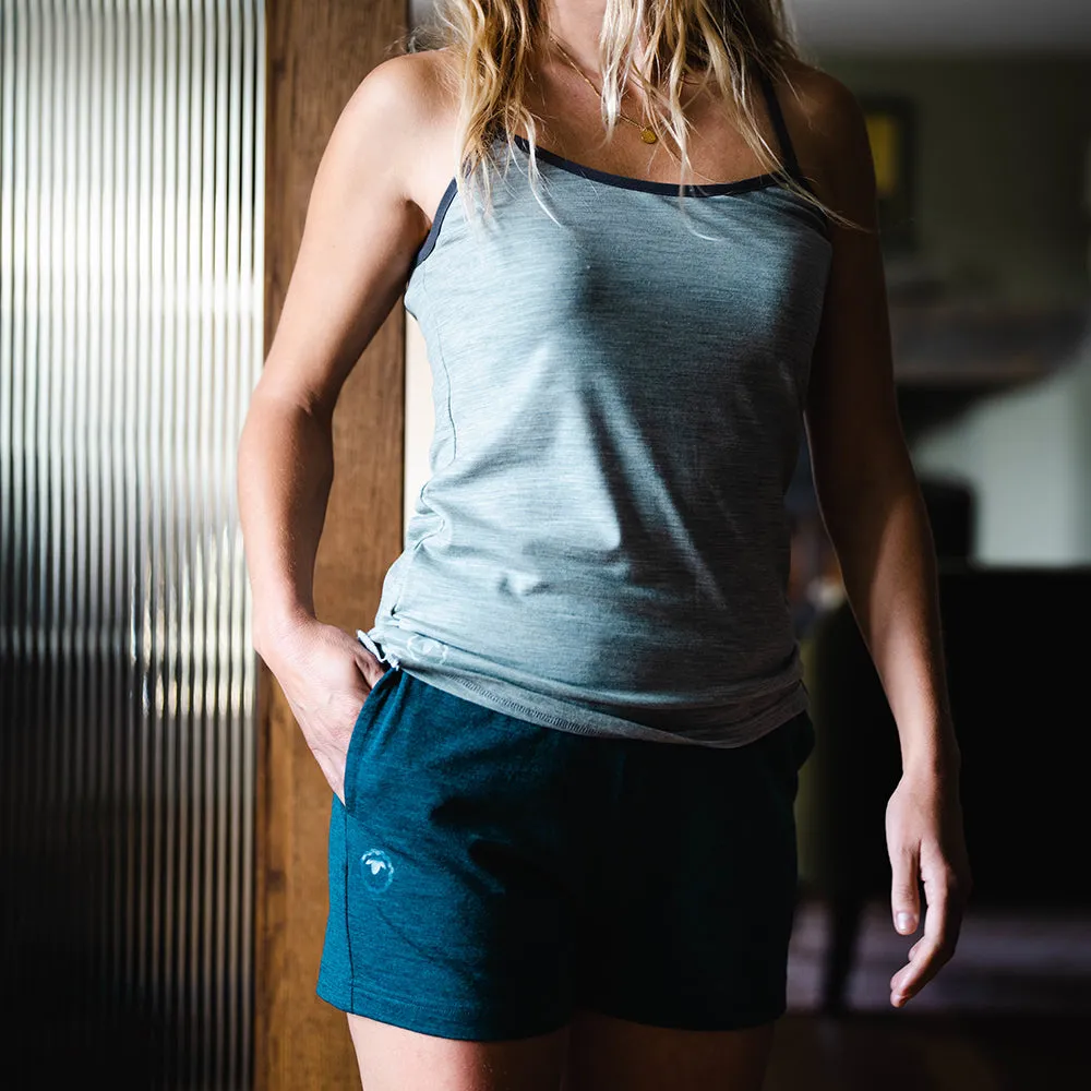 Womens Merino Blend 200 PJ Shorts (Petrol)