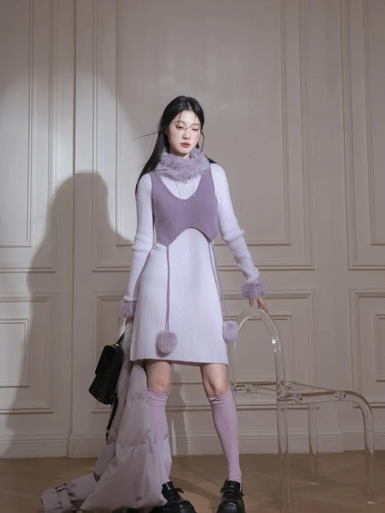 Wool three-piece dress【s0000005843】