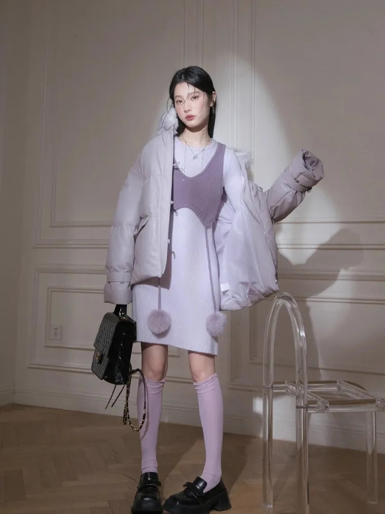 Wool three-piece dress【s0000005843】