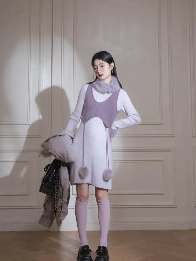 Wool three-piece dress【s0000005843】